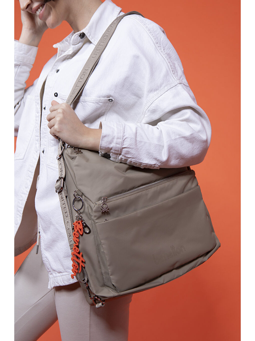 Bej Kadin Çapraz Çanta Taş BNT1462-1