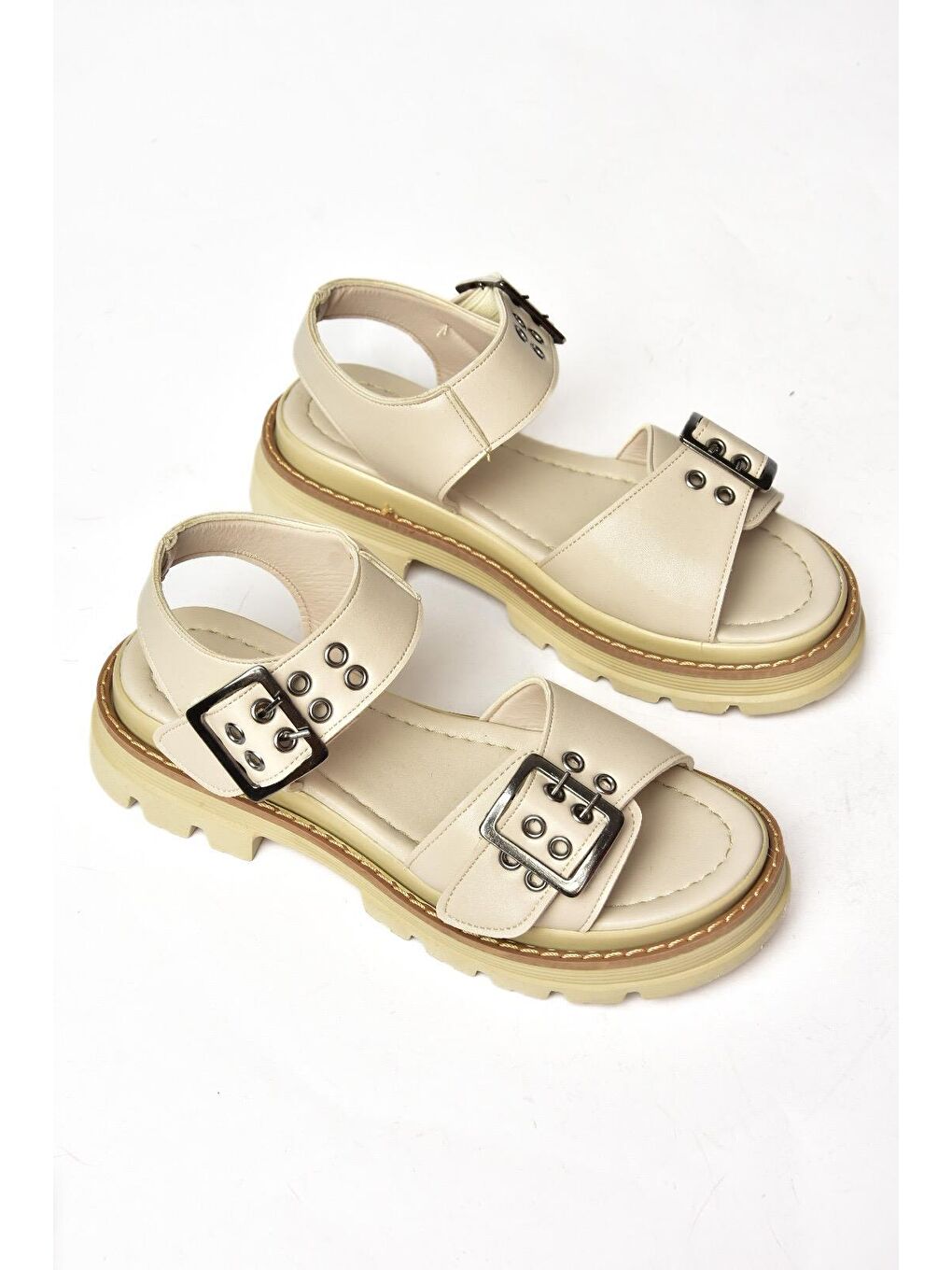 S9960740 Bej Kadın Sandalet-2