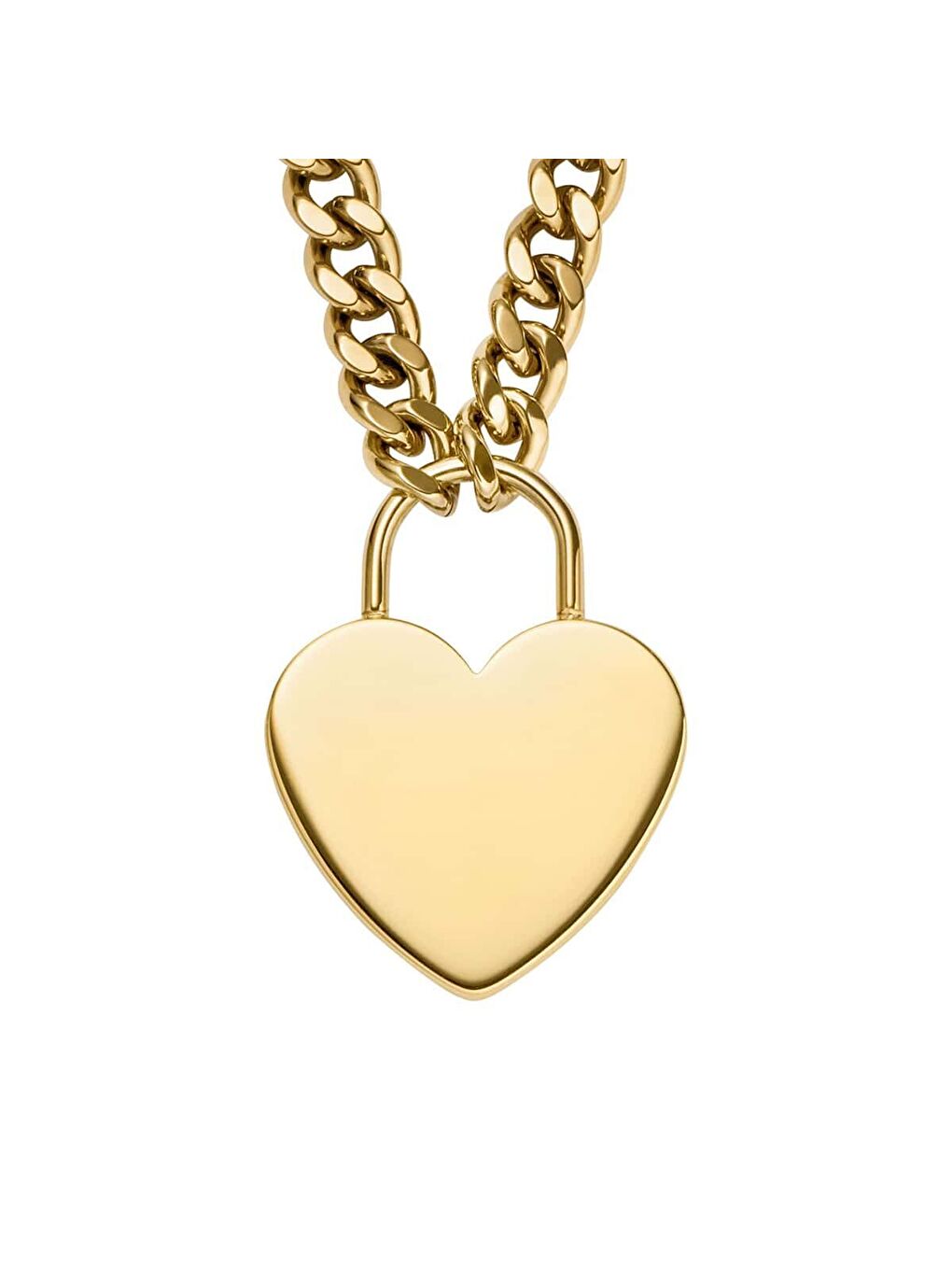 Sarı JF04958-710 Kalpli Kadın Kolye-1