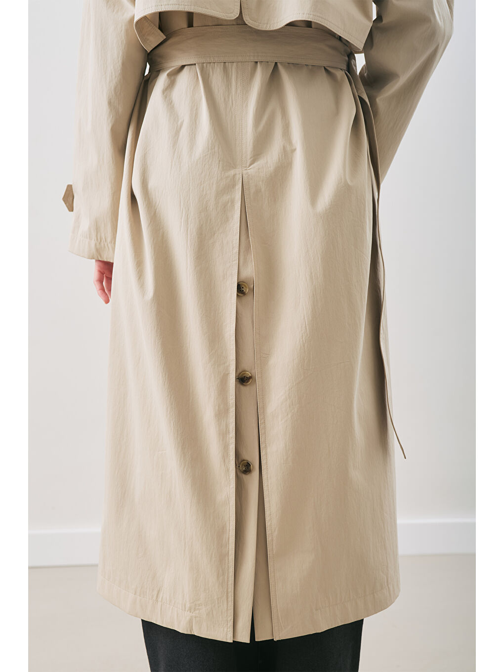 Bej Zurıch Oversıze Trençkot Kum-6