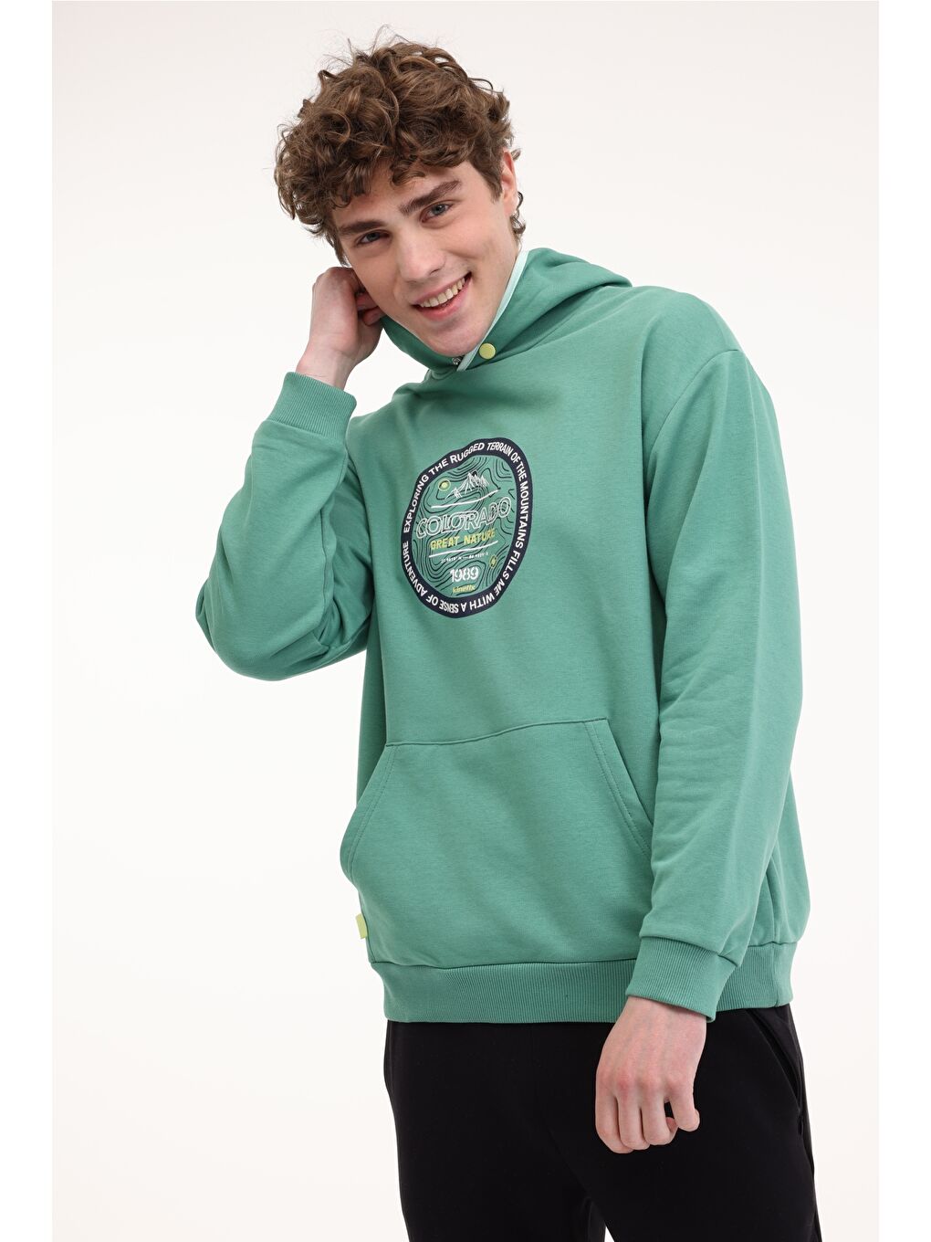 ML FINE 17OTD202 5FX Yeşil Erkek Sweatshirt