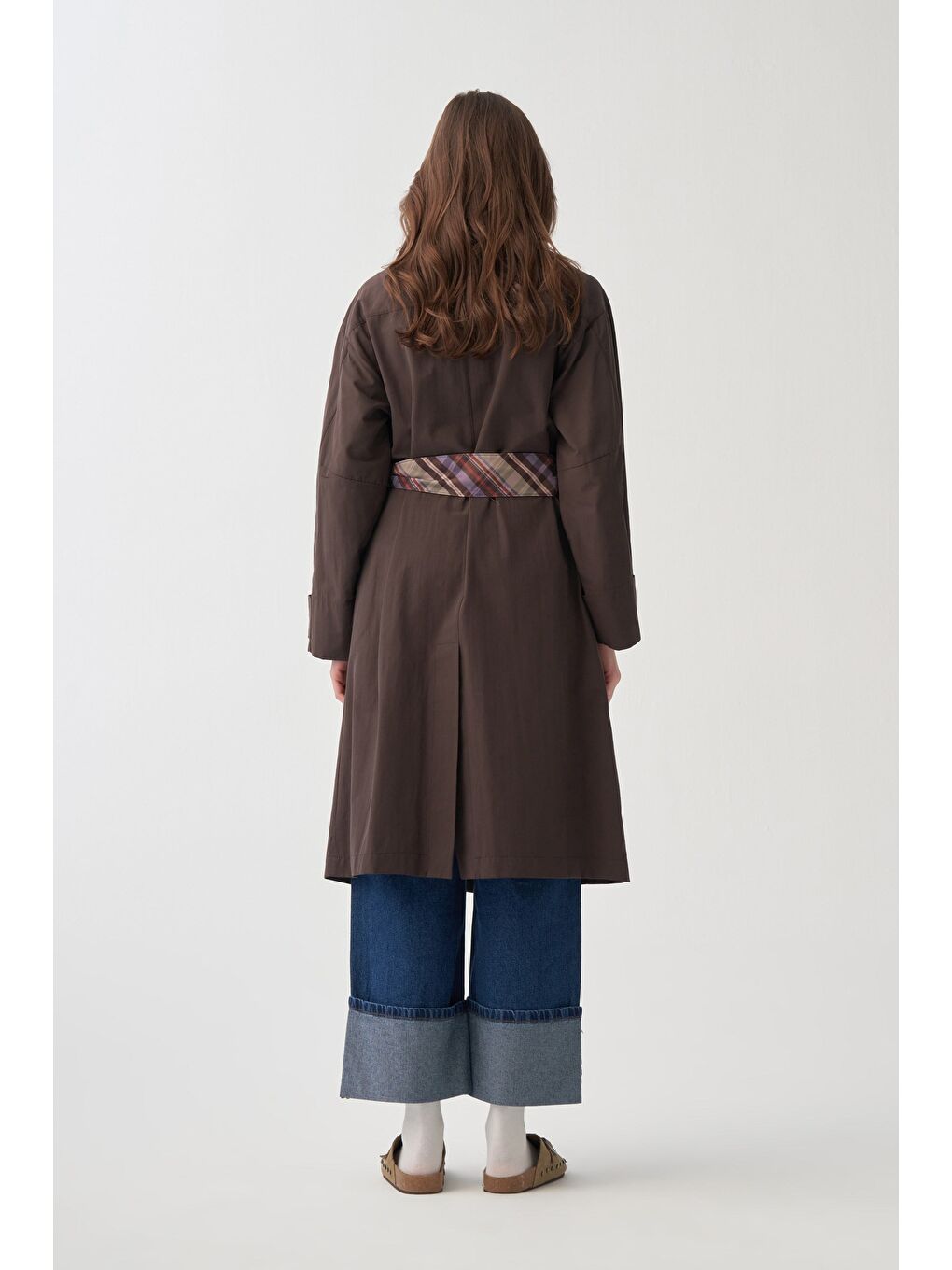 Kahverengi Kahve-Rüzgarlıklı Trençkot-2