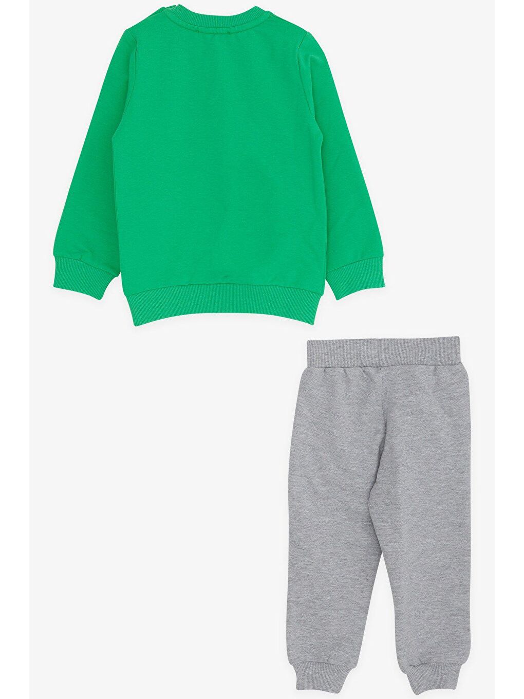 Erkek Bebek Eşofman Takımı Orman Hayvanları Baskılı Yeşil (9 Ay-2 Yaş)-1