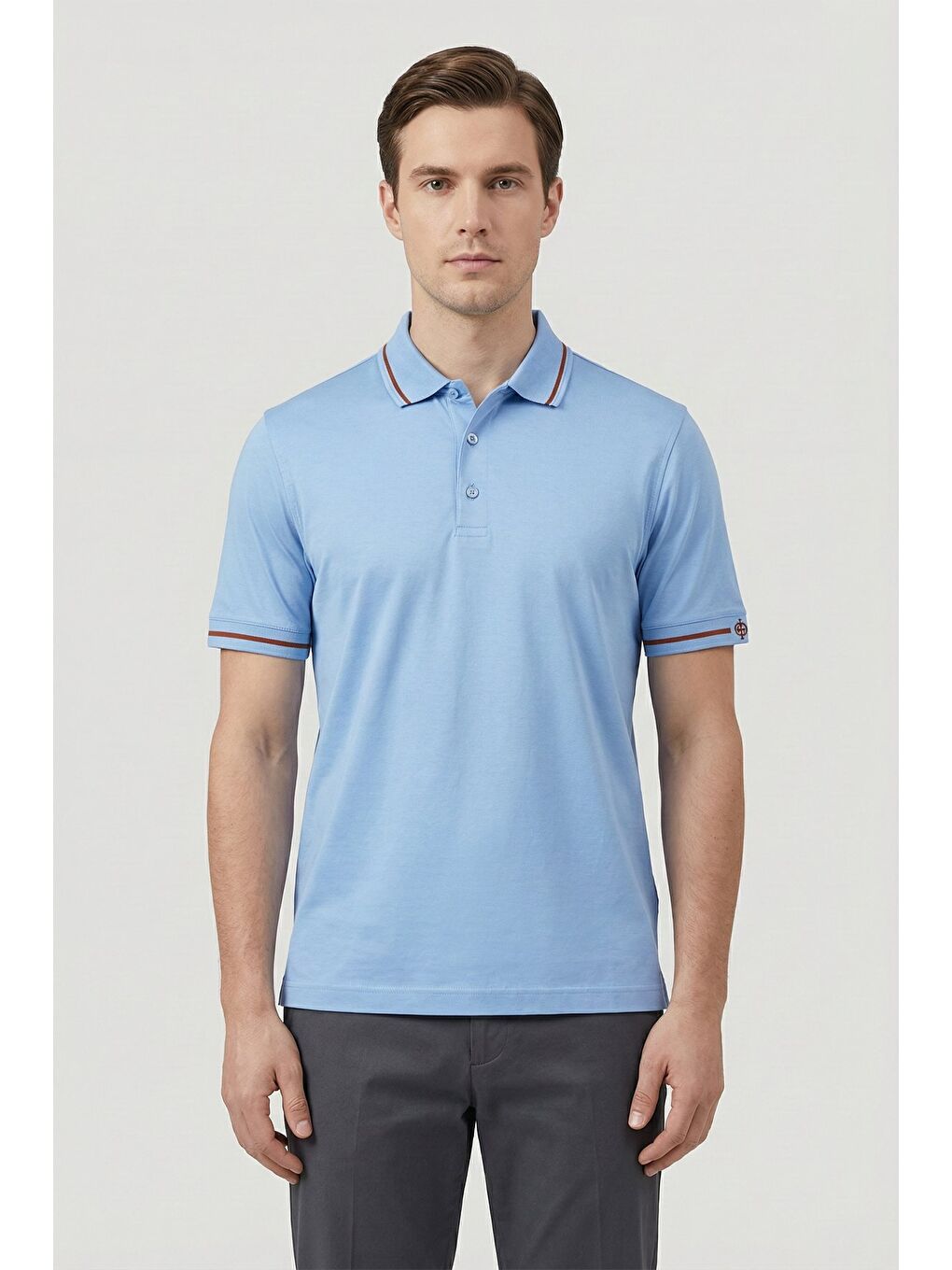 Giotelli Açık Mavi %100 Pamuk Erkek T-Shirt