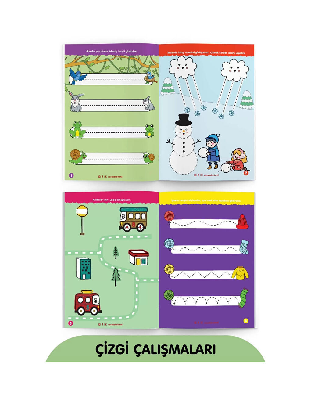 Çocuk Akademi Beyaz Yaz Sil Labirent ve Çizgi Çalışmaları Avantaj Paket - 2