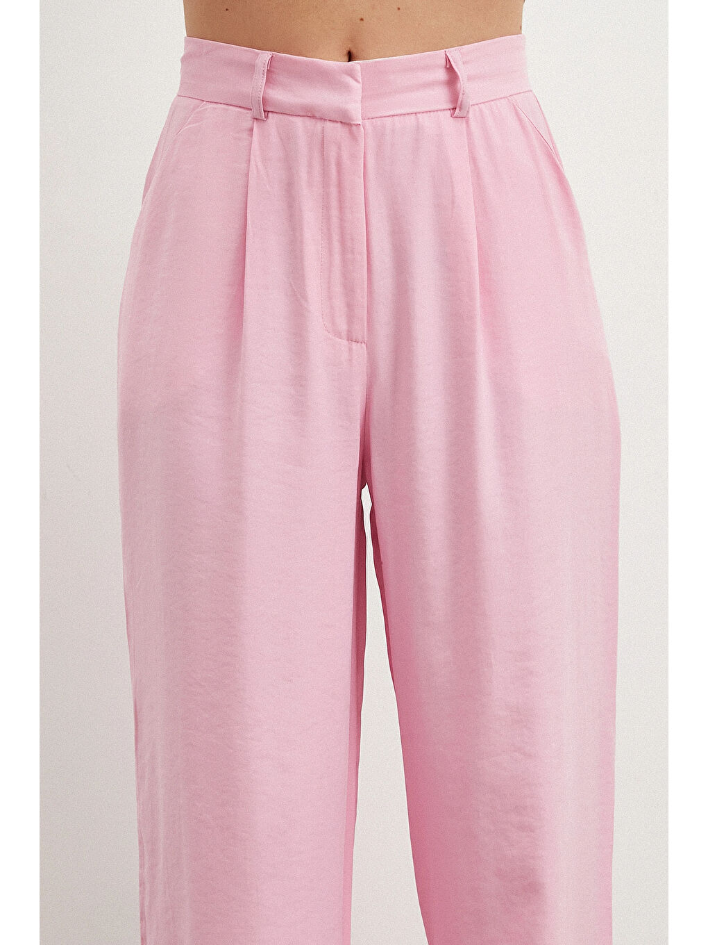 Modal Palazzo Pantolon Pembe-4
