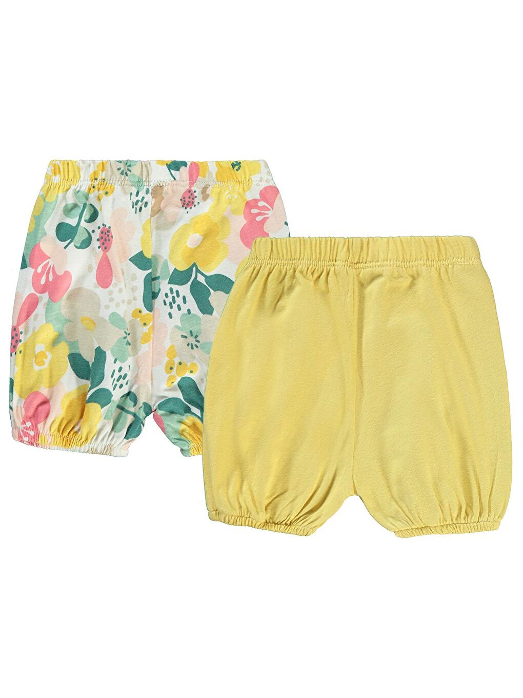 Kahverengi Baby Kız Bebek 2'li Şort 3-18 Ay Soft Hardal-1