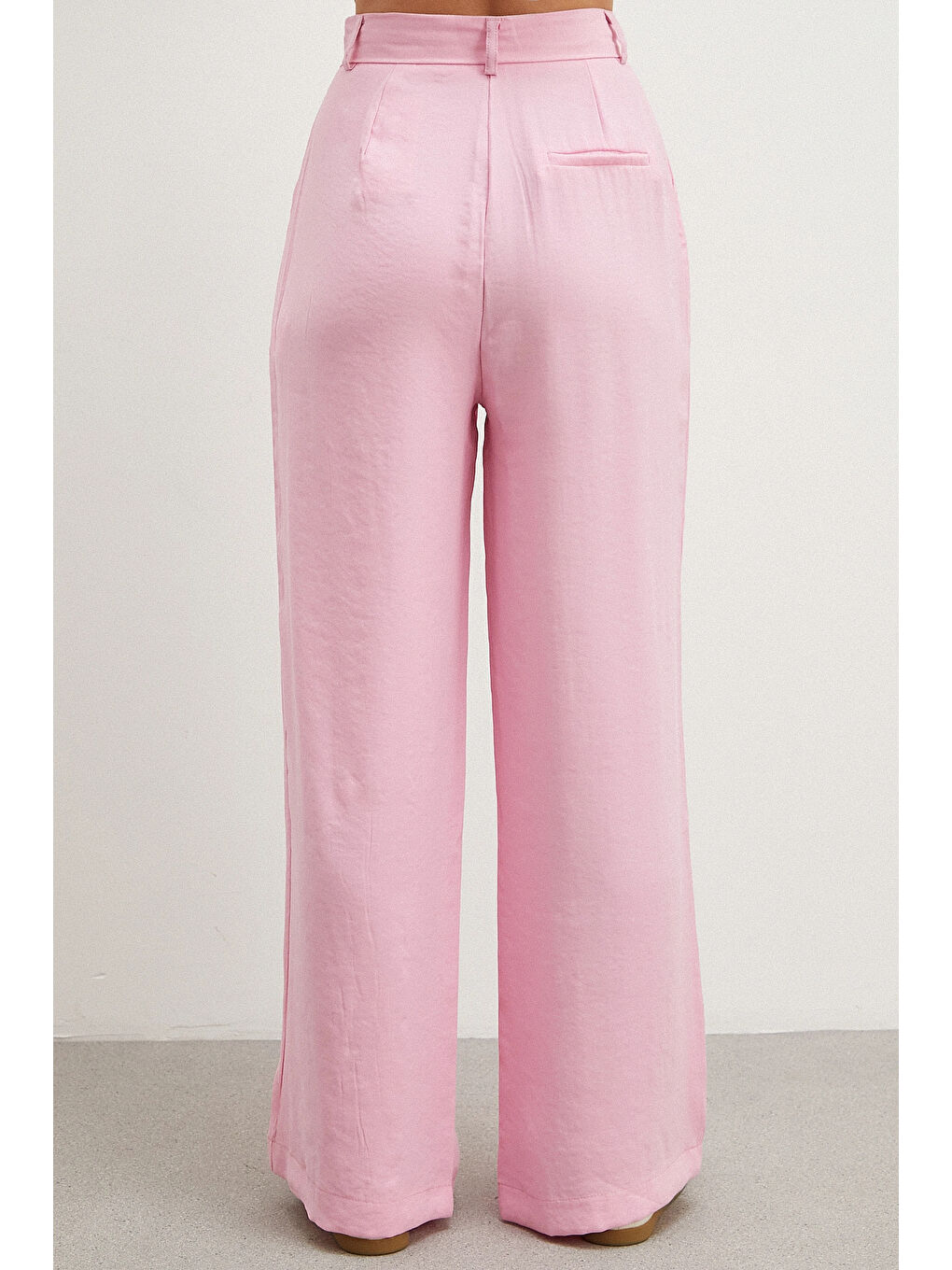 Modal Palazzo Pantolon Pembe-5