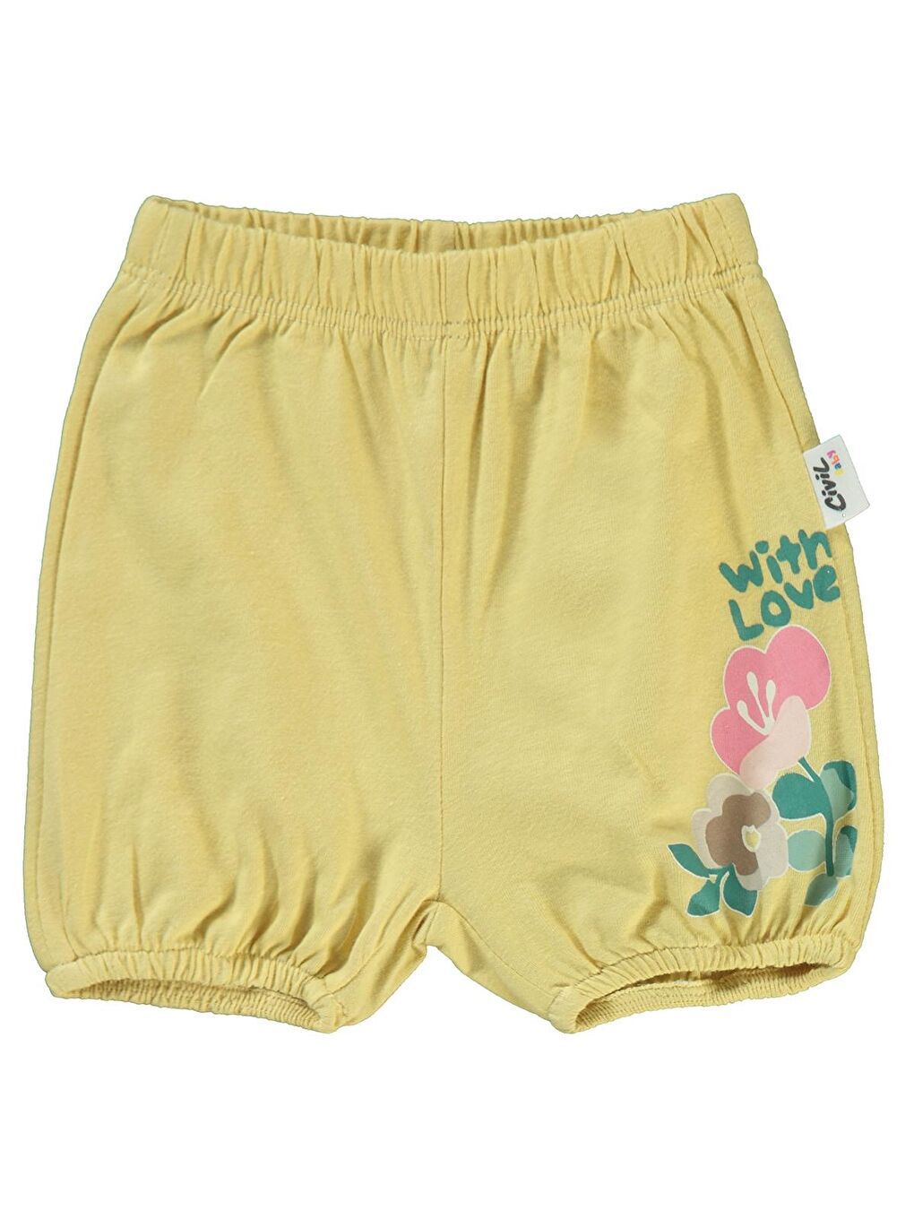 Kahverengi Baby Kız Bebek 2'li Şort 3-18 Ay Soft Hardal-3