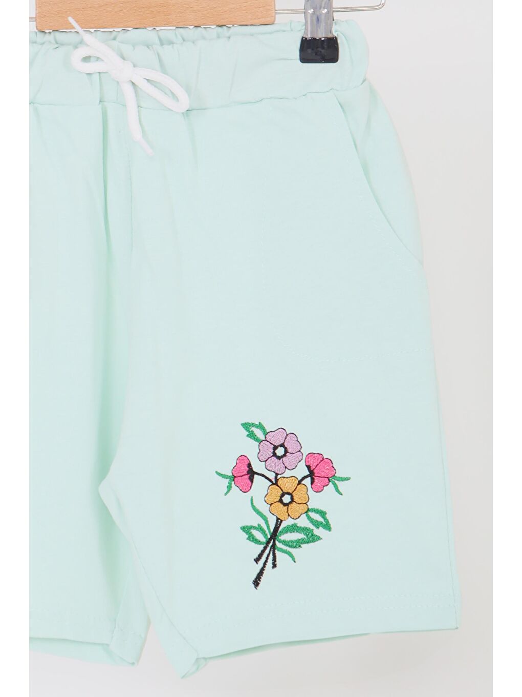 Yeşil Kız Çocuk Mint Baskılı Şort - 27331-1