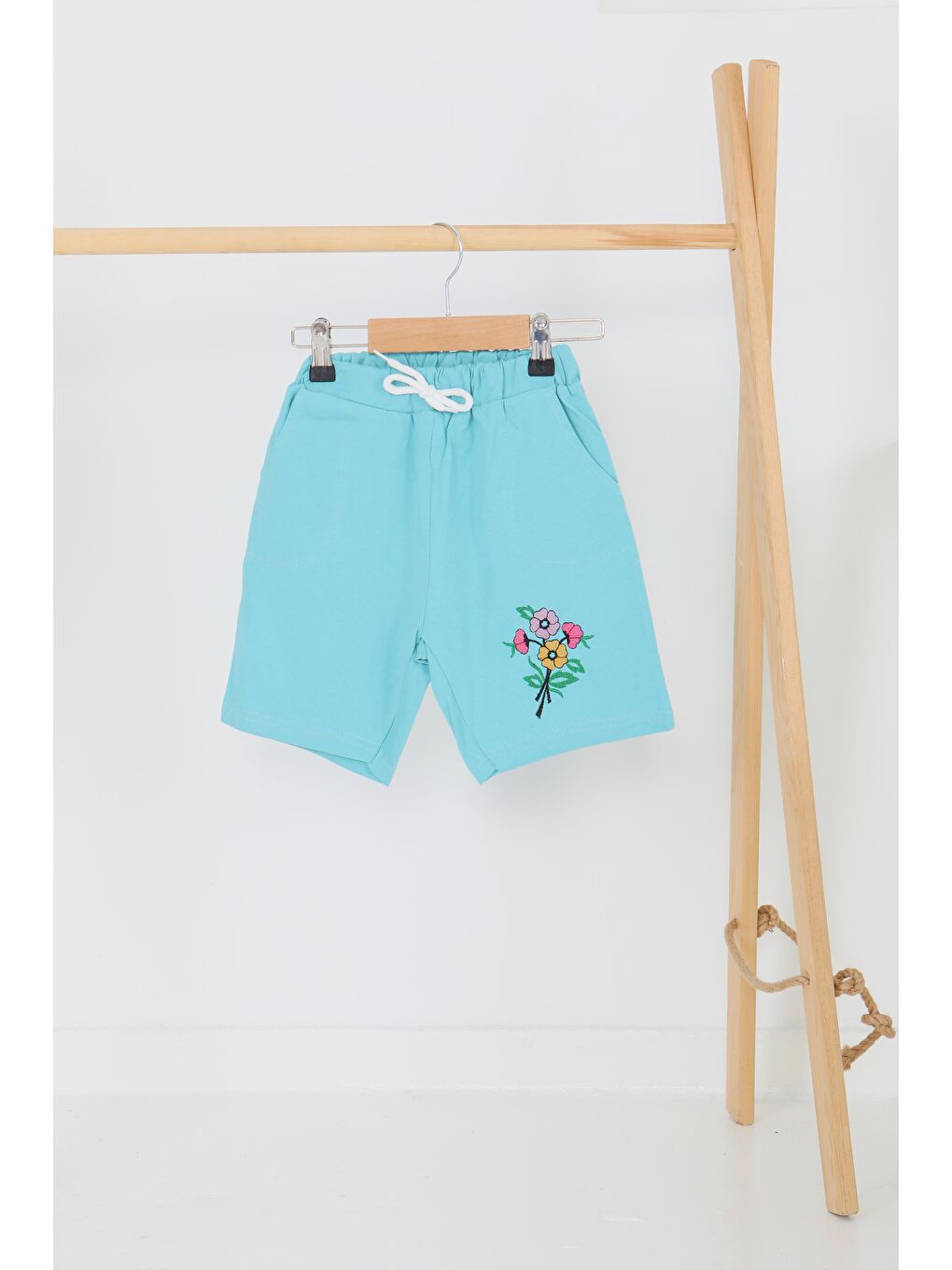 Yeşil Kız Çocuk çağla Baskılı Şort - 27331