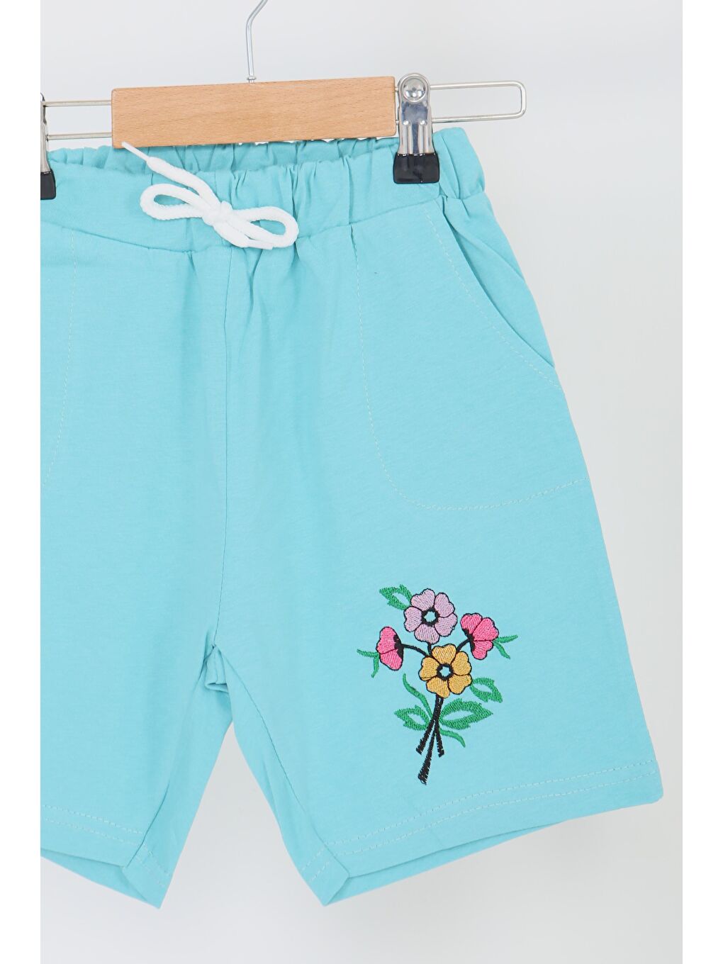 Yeşil Kız Çocuk çağla Baskılı Şort - 27331-1