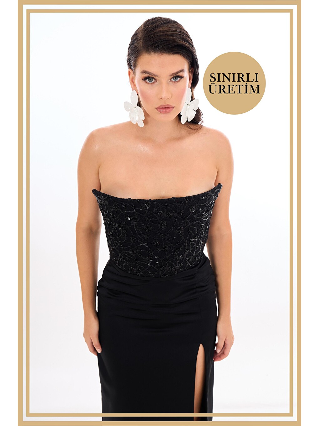 Limited Edition | Lady Siyah Uzun Elbise-4