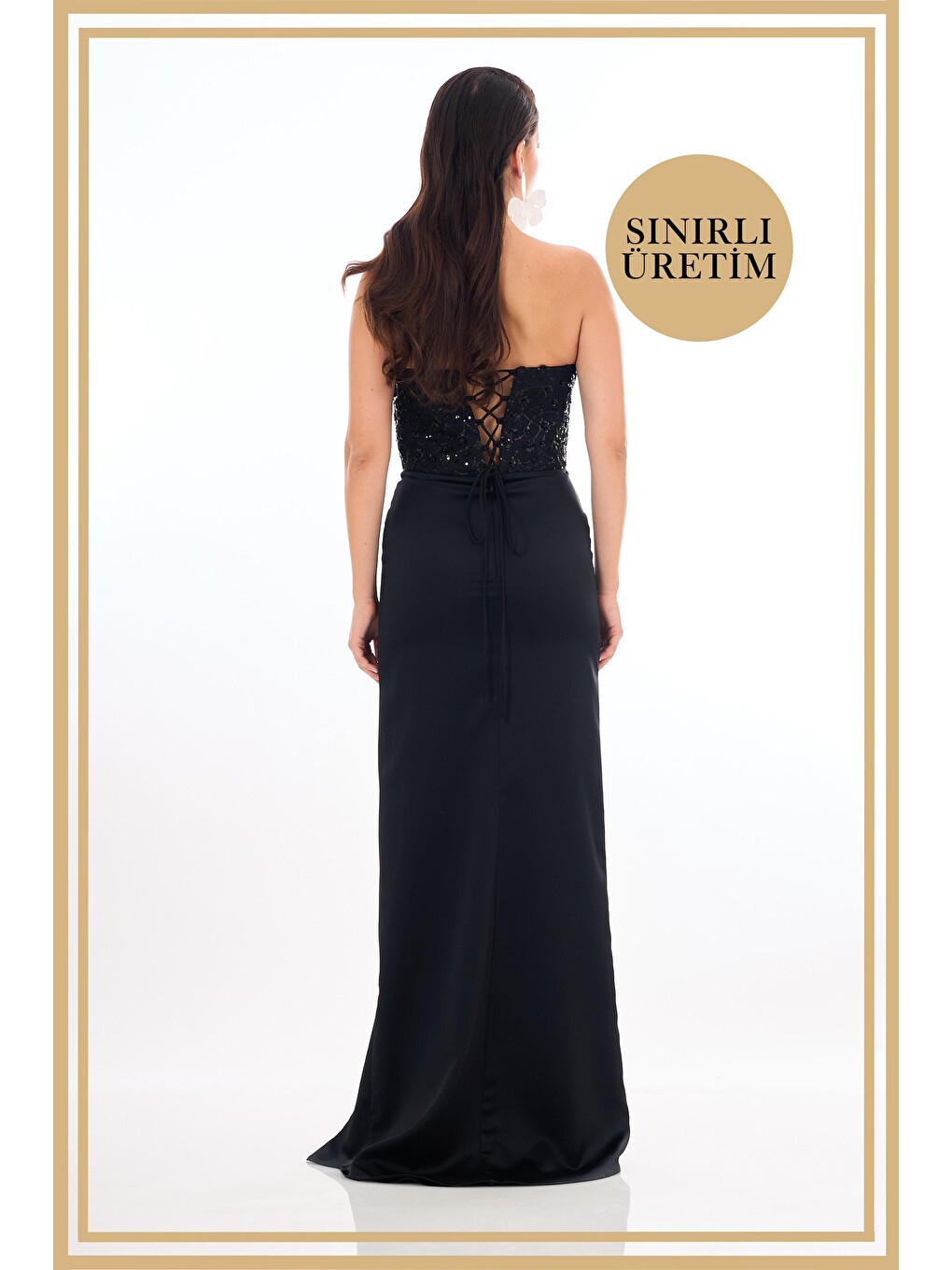 Limited Edition | Lady Siyah Uzun Elbise-5