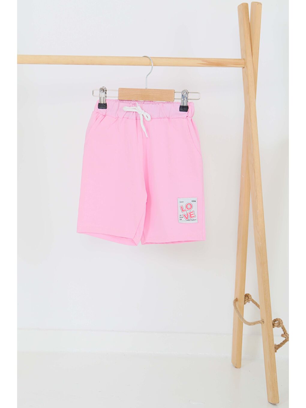 Kız Çocuk Pembe Baskılı Şort - 27332