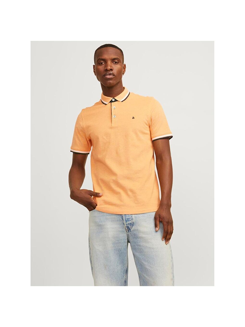 Jack & Jones Paulos Erkek Turuncu Klasik Yaka Polo Tişört - 1