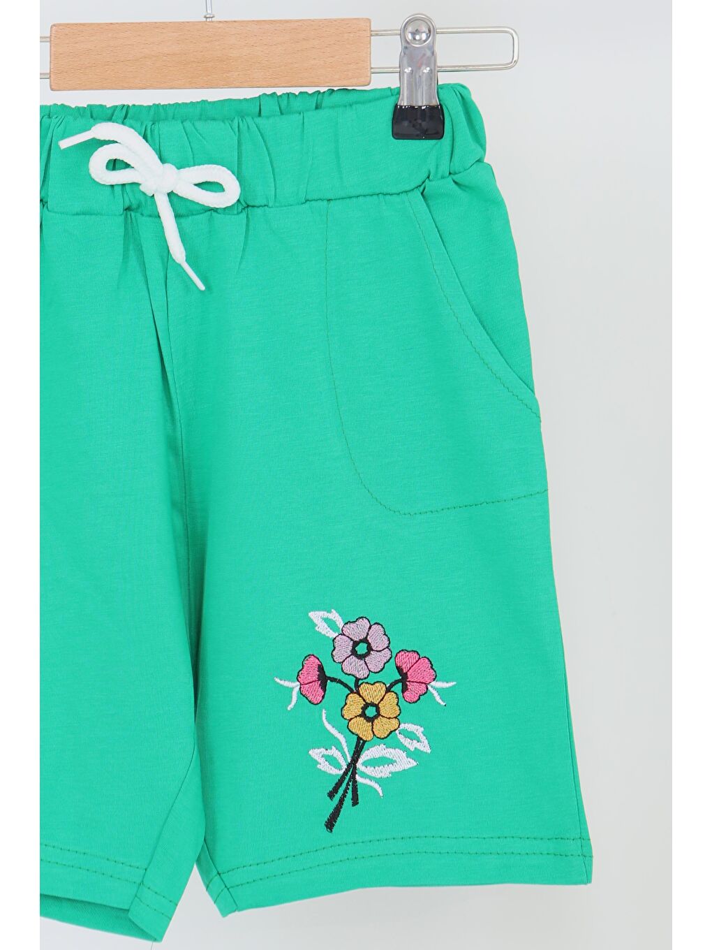 Kız Çocuk Yeşil Baskılı Şort - 27331-1