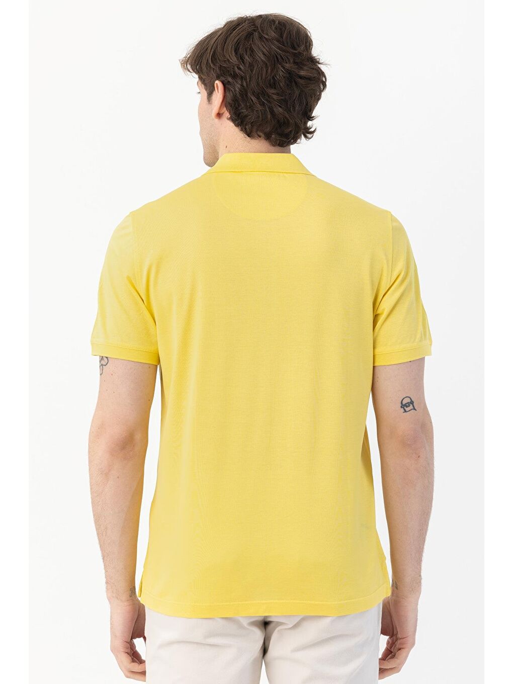 Giotelli Sarı Regular Fit %100 Pamuk Polo Yaka Erkek Tişört-1