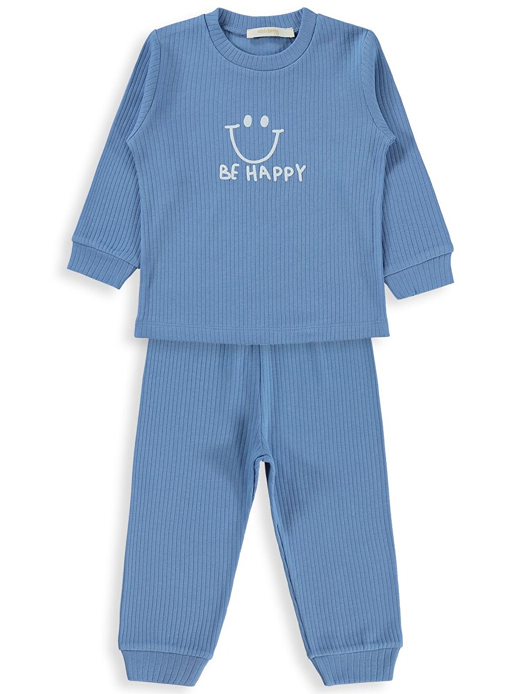 Petrol Gülen Yüz Baskılı 1-6 Yaş Pijama Takımı - Yeşil