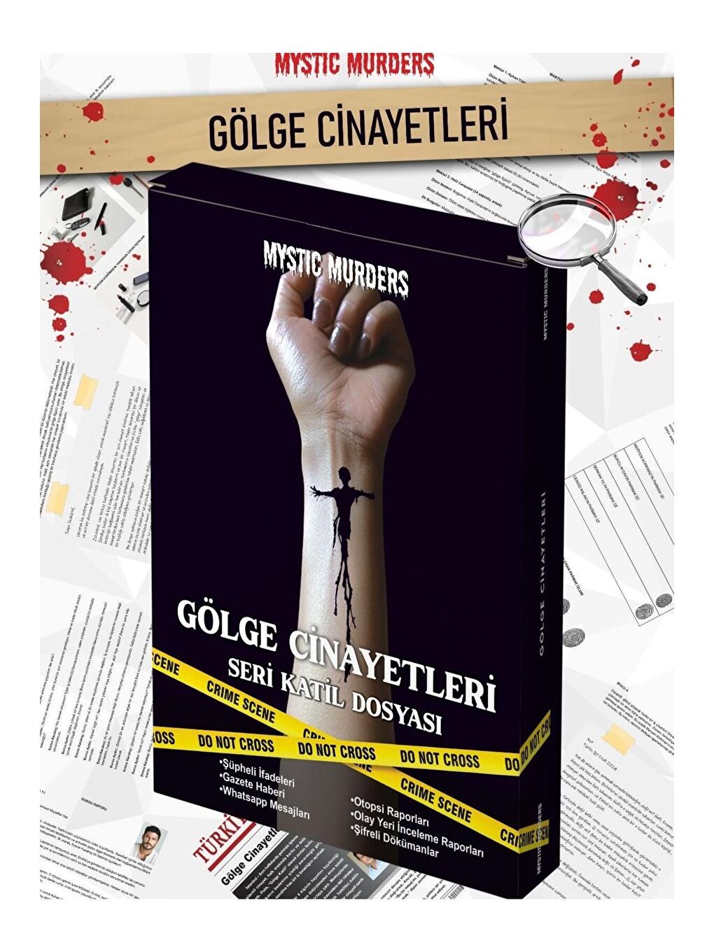 BAM HEDİYELİK EŞYA Dedektiflik Cinayet Çözme Oyunu   Gölge Cinayetleri  Seri Katil Dosyası Dedektif Oyunu