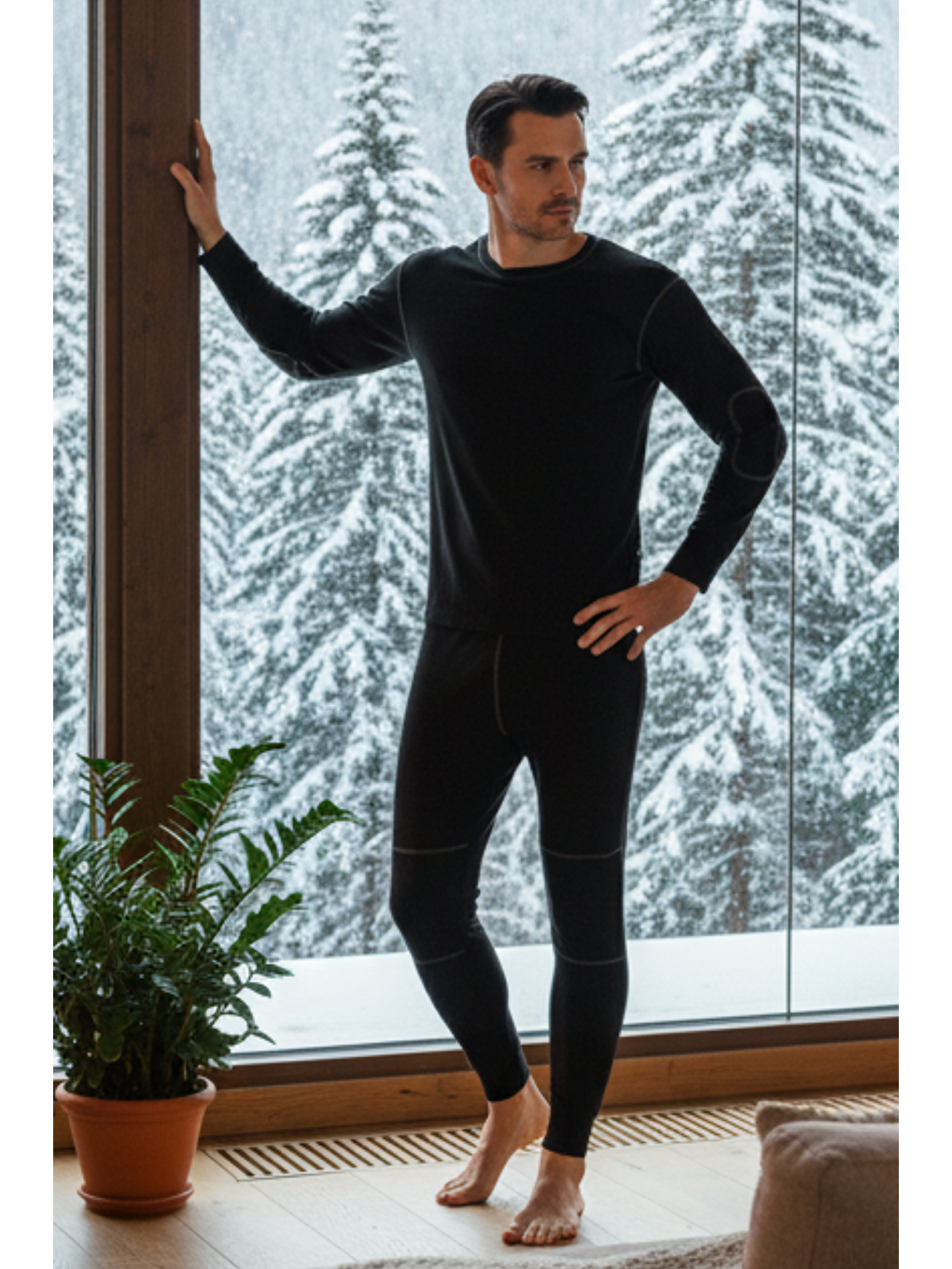 Siyah Active Plus Yetişkin Termal İçlik Set SİYAH-4