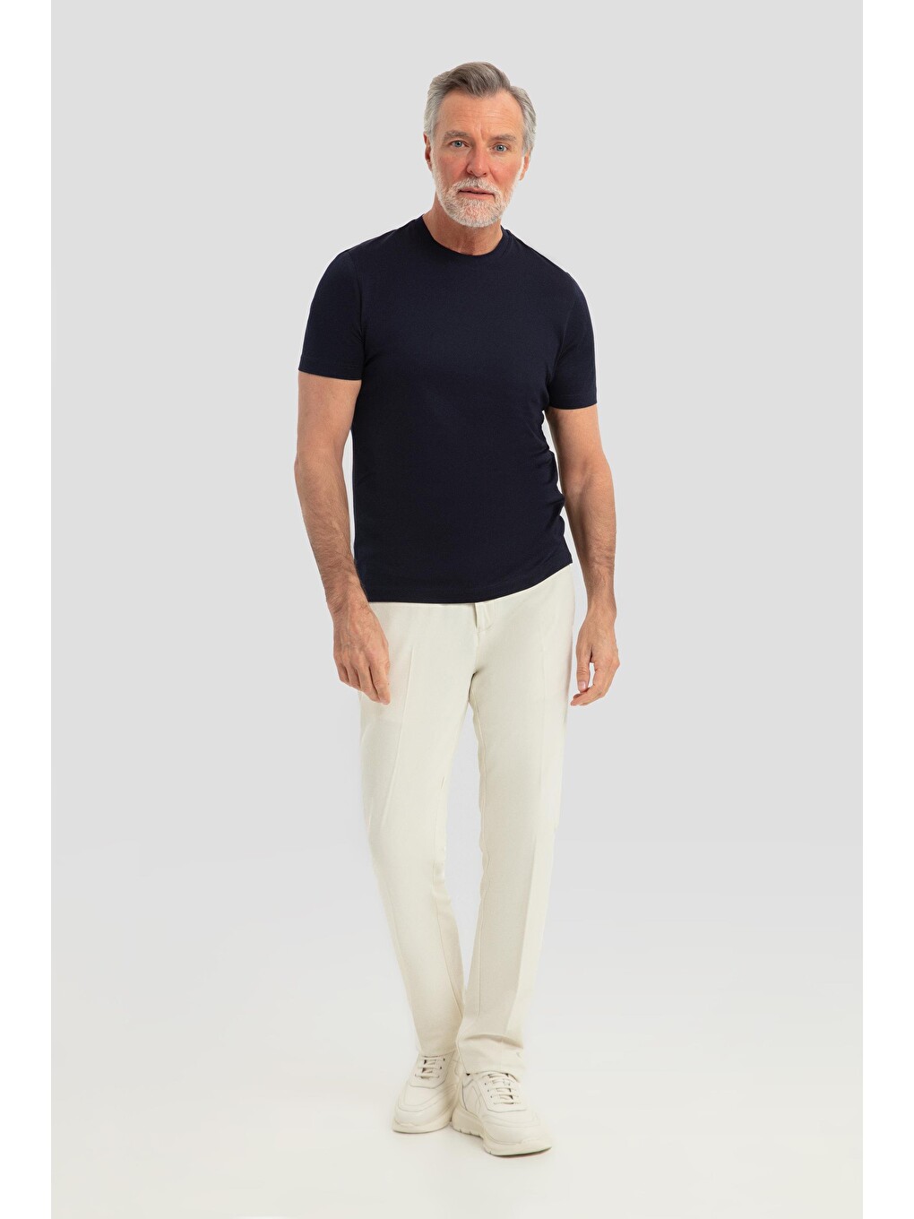 Bisiklet Yaka Basic Erkek Tişört Lacivert-1