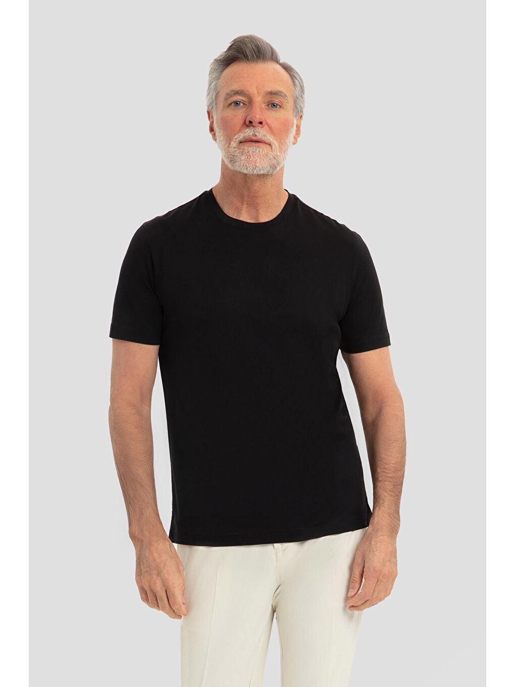 Bisiklet Yaka Basic Erkek T-Shirt Siyah