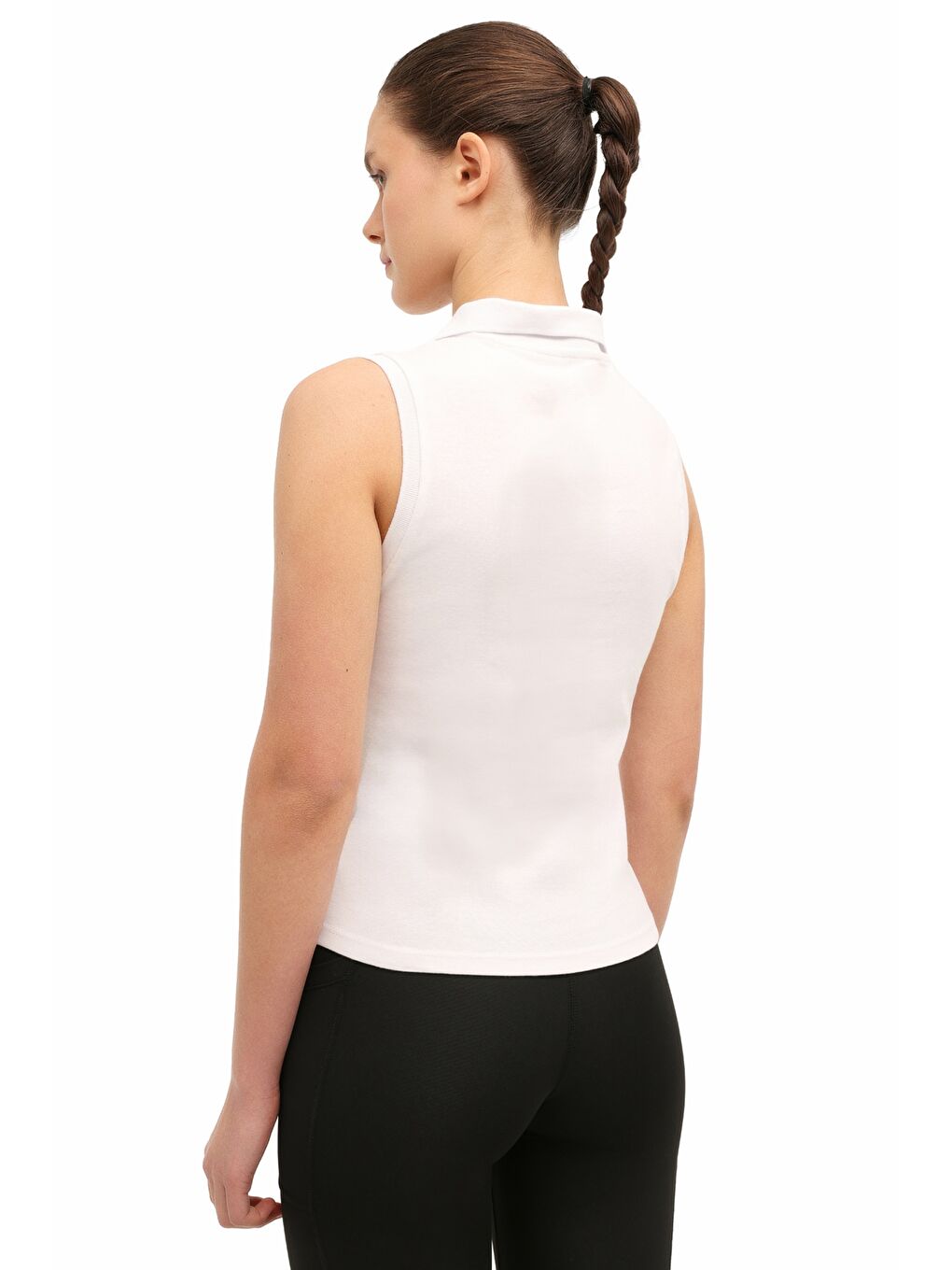 Bej WB POLO YAKA 10MDK212 5FX Ekru Kadın Atlet-1