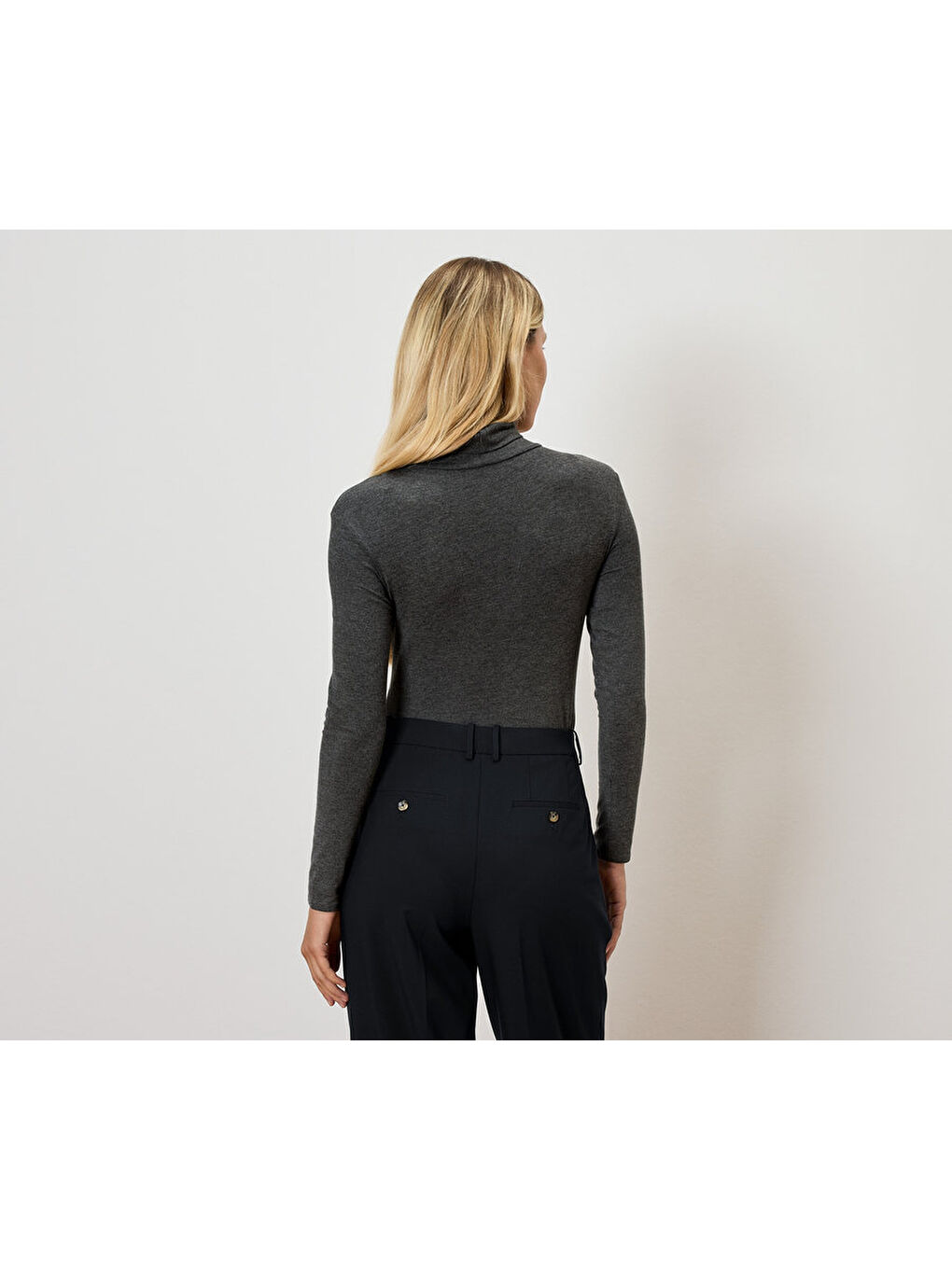 Kadın Body, Dik Yaka, Petrol-1