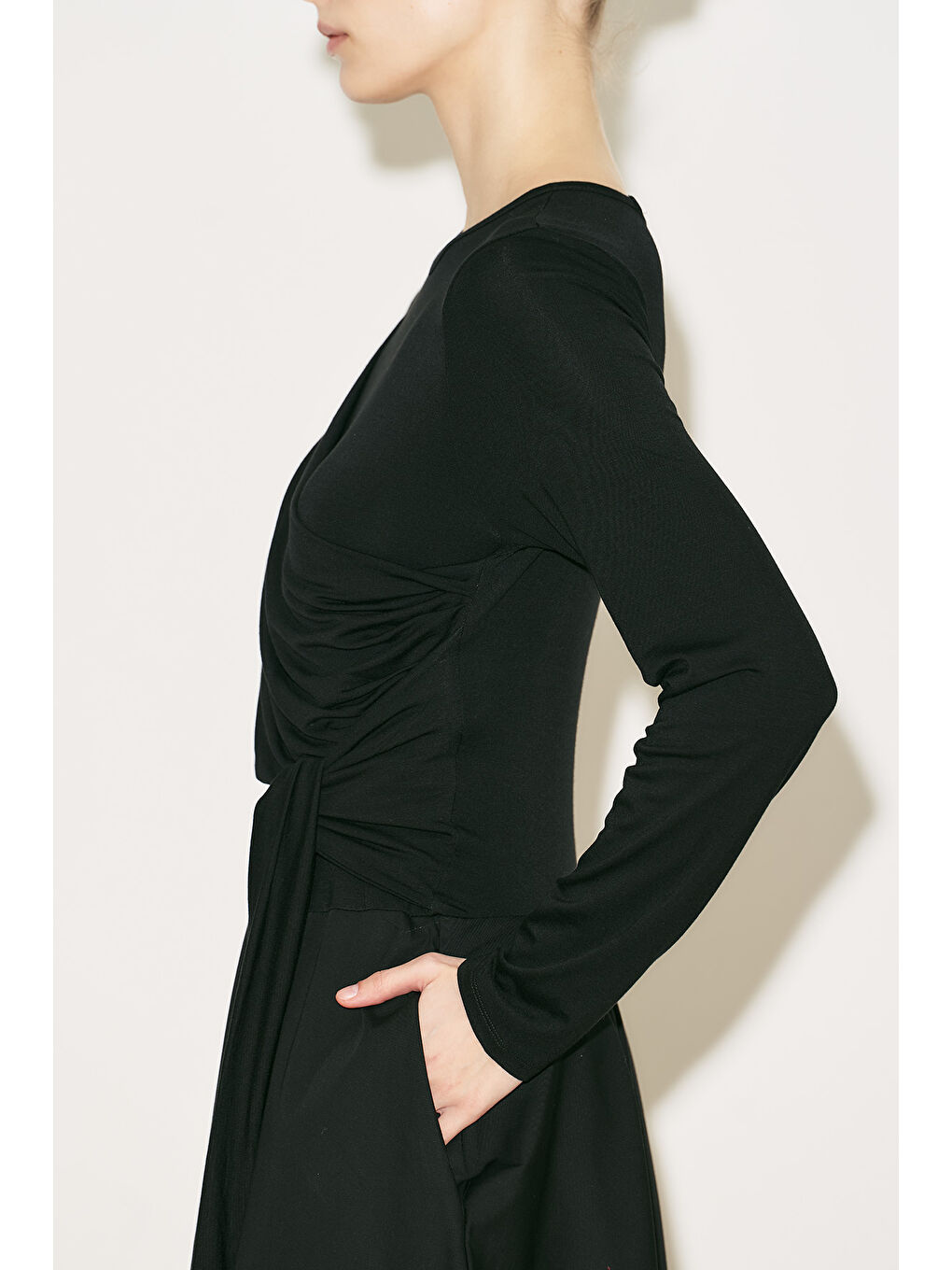 Easy Bağlamalı Elbise Siyah-2