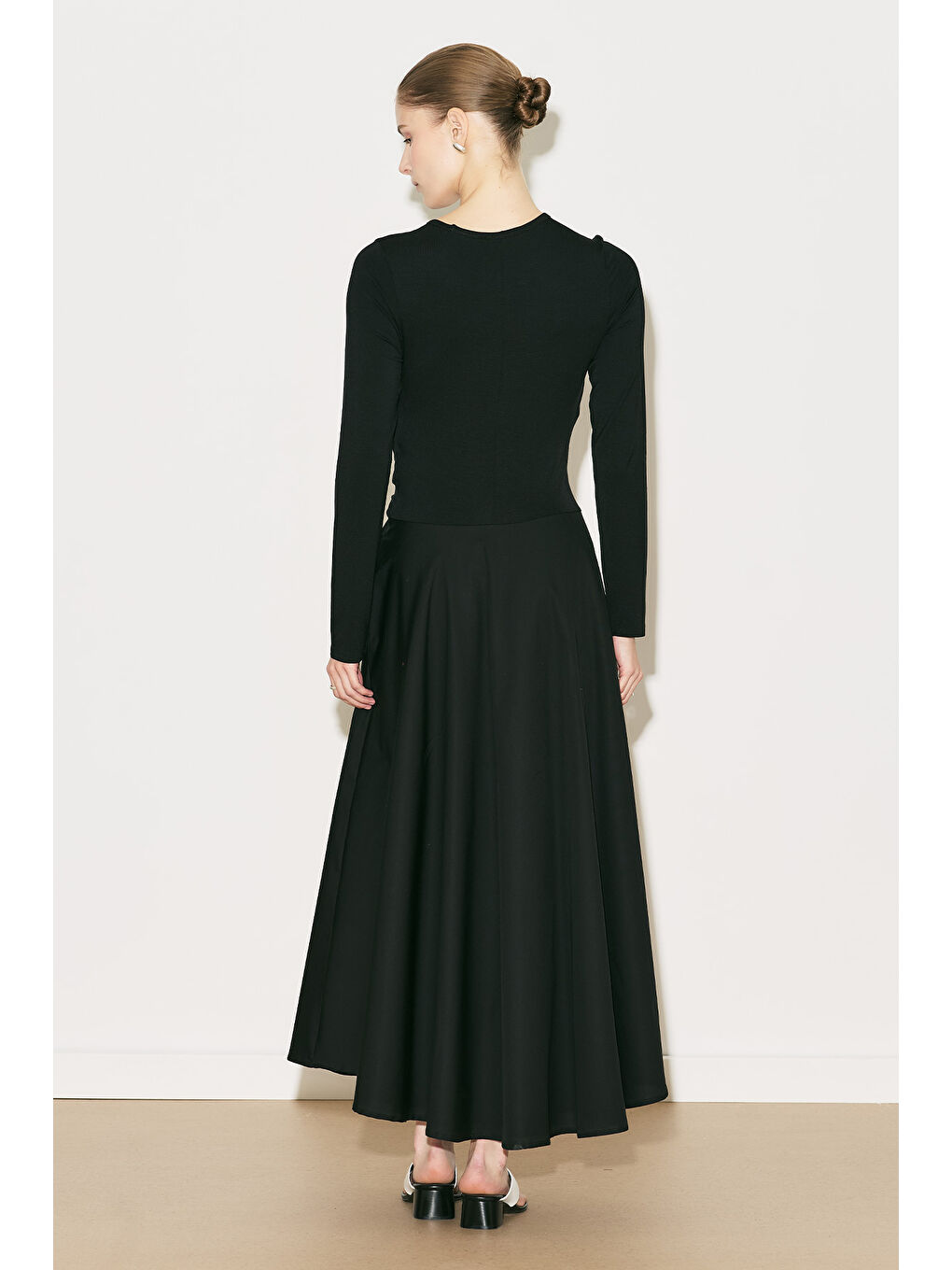 Easy Bağlamalı Elbise Siyah-3