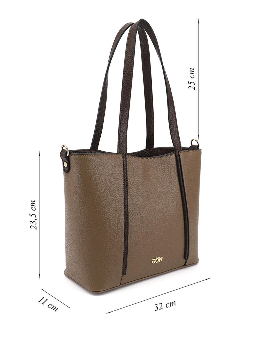 Bej Kadın BEJ-VİZON Uzun Askılı El ve Omuz Çantası-1