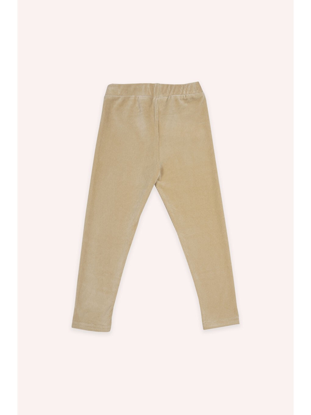 Bej Kız Çocuk Fitilli Tayt-1