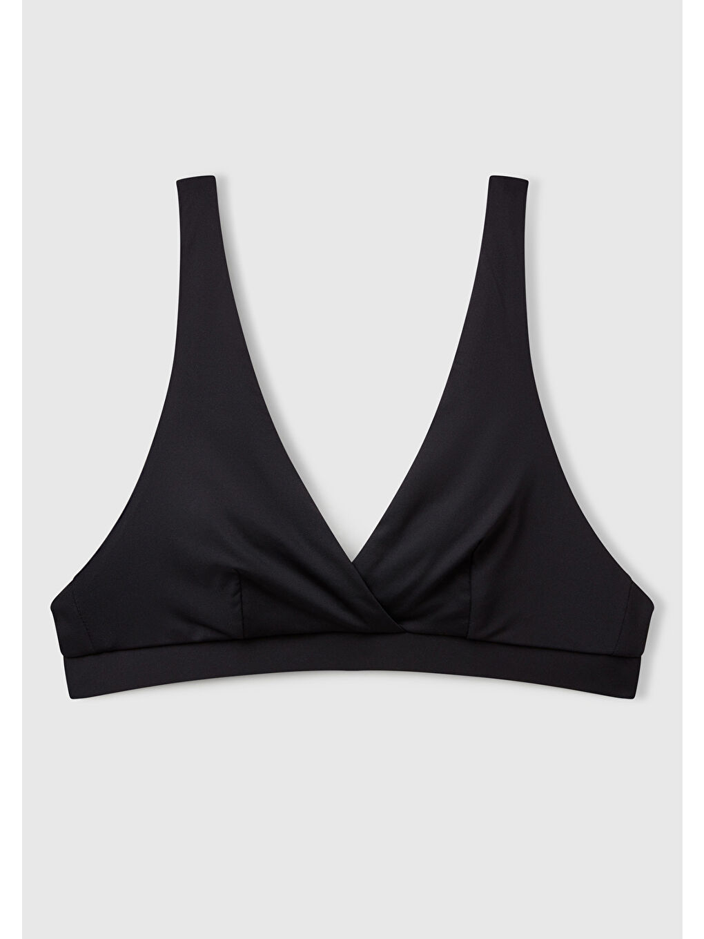 Kadın Siyah Sırttan Bağlamalı Bikini Üstü