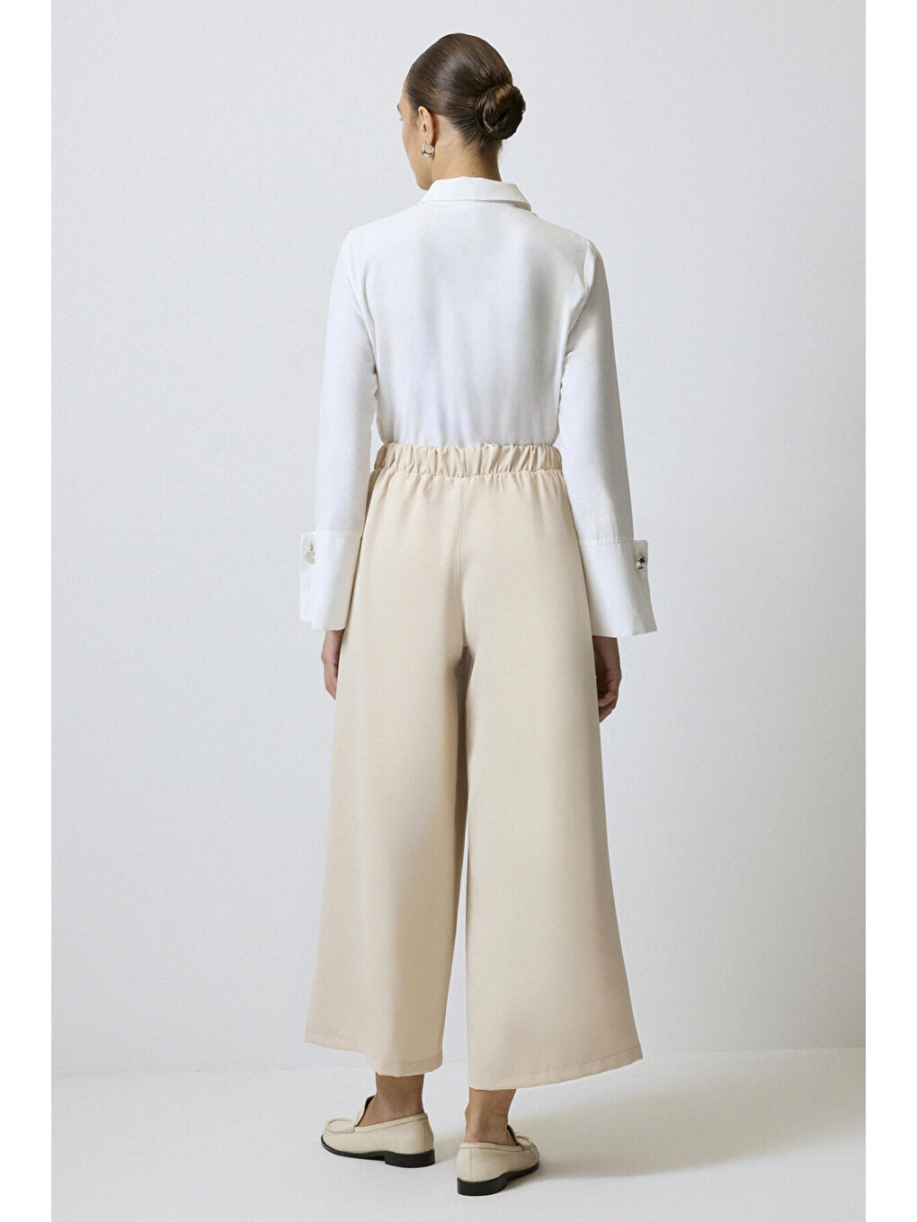 Bej İnci Detaylı Culetta Pantolon-3