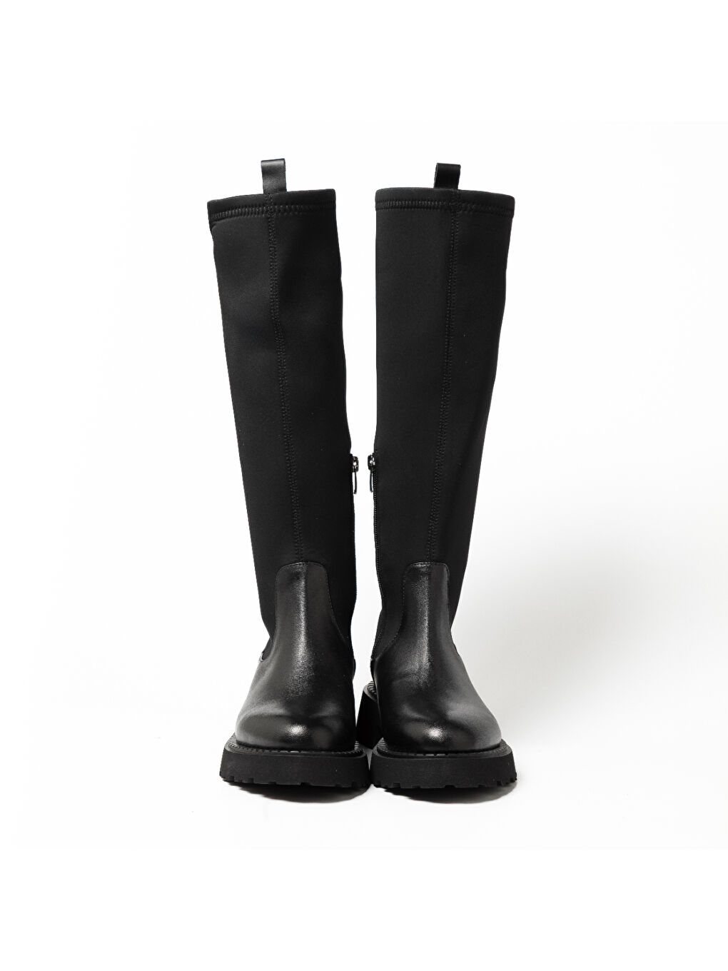 Kadın Çizme GTN-20792 Siyah Deri Siyah Strec-4