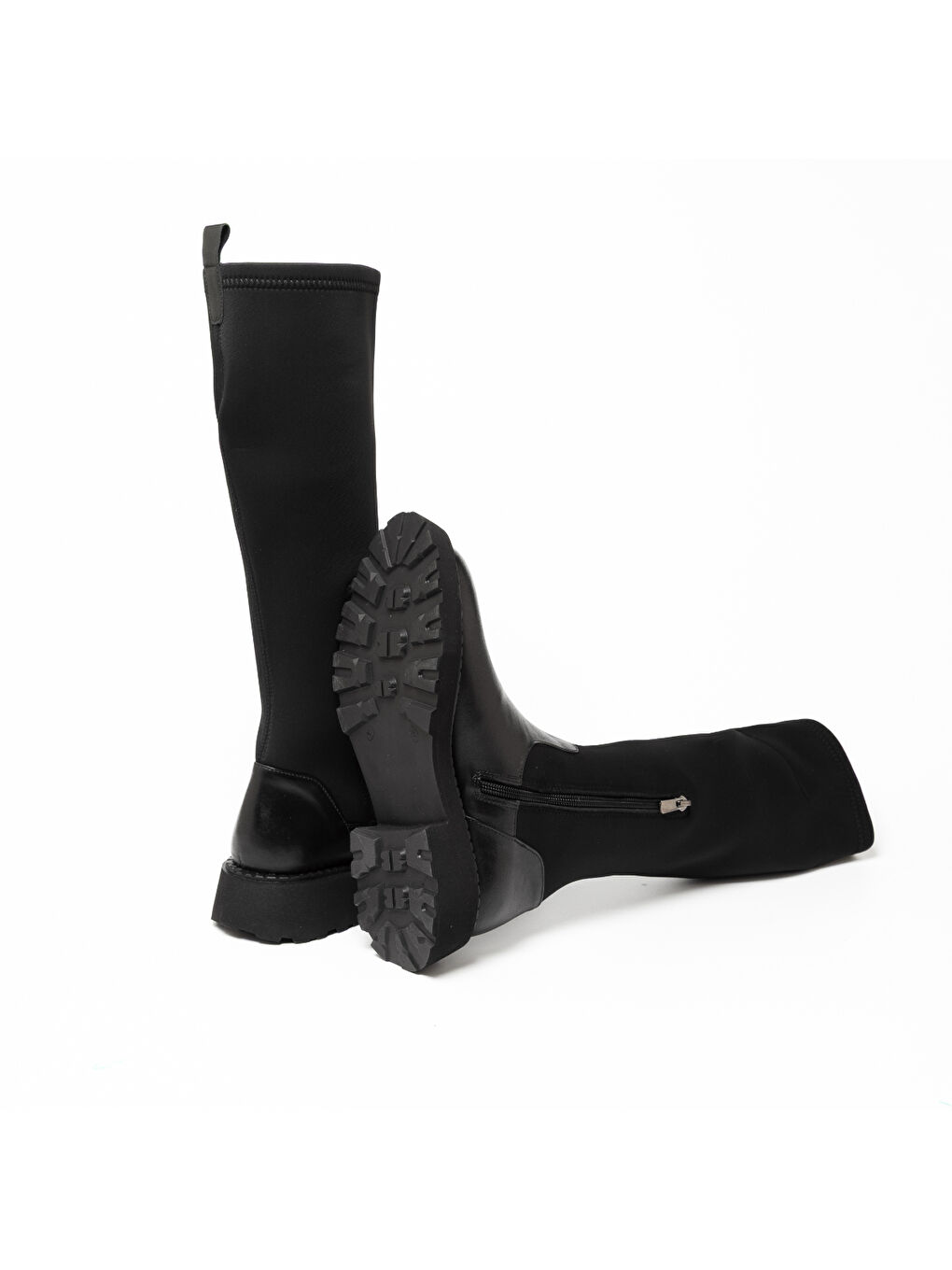 Kadın Çizme GTN-20792 Siyah Deri Siyah Strec-6