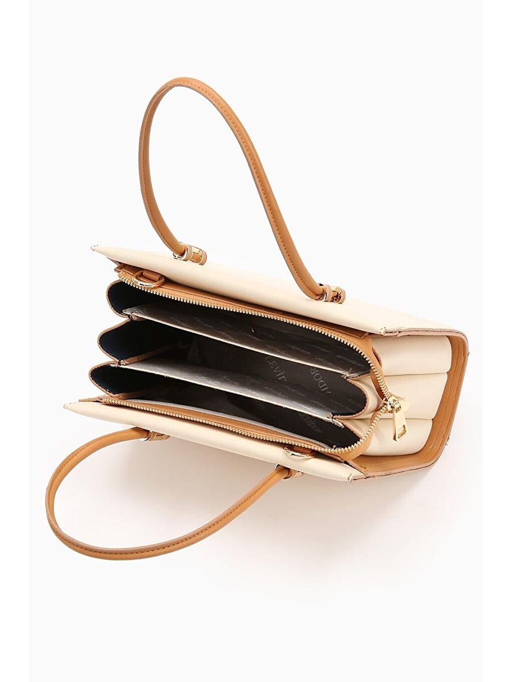 Ekru Krem Kadın El ve Omuz Çantası 930156-3