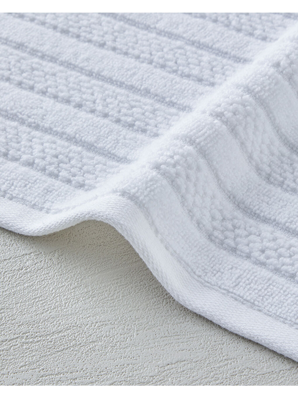 Sandy Stripe Pamuk El Havlusu 30x45 cm Beyaz-1
