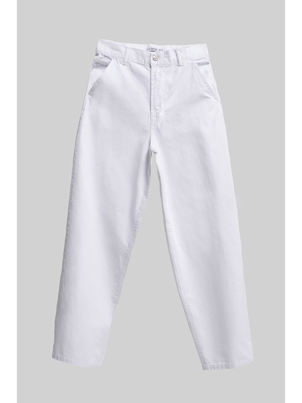 Kadın Beyaz Renk 5s5-2 Skater Fit %100 Pamuk İç Göstermez Denim Jean-1