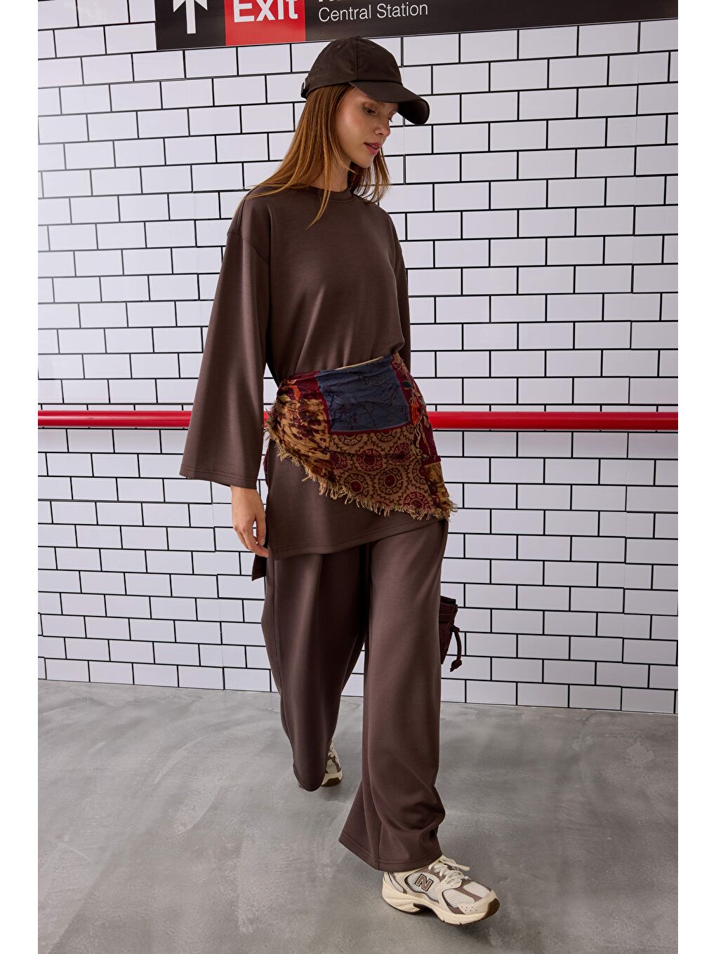Kahverengi Modal Basic Uzun Sweat Acı Kahve-2