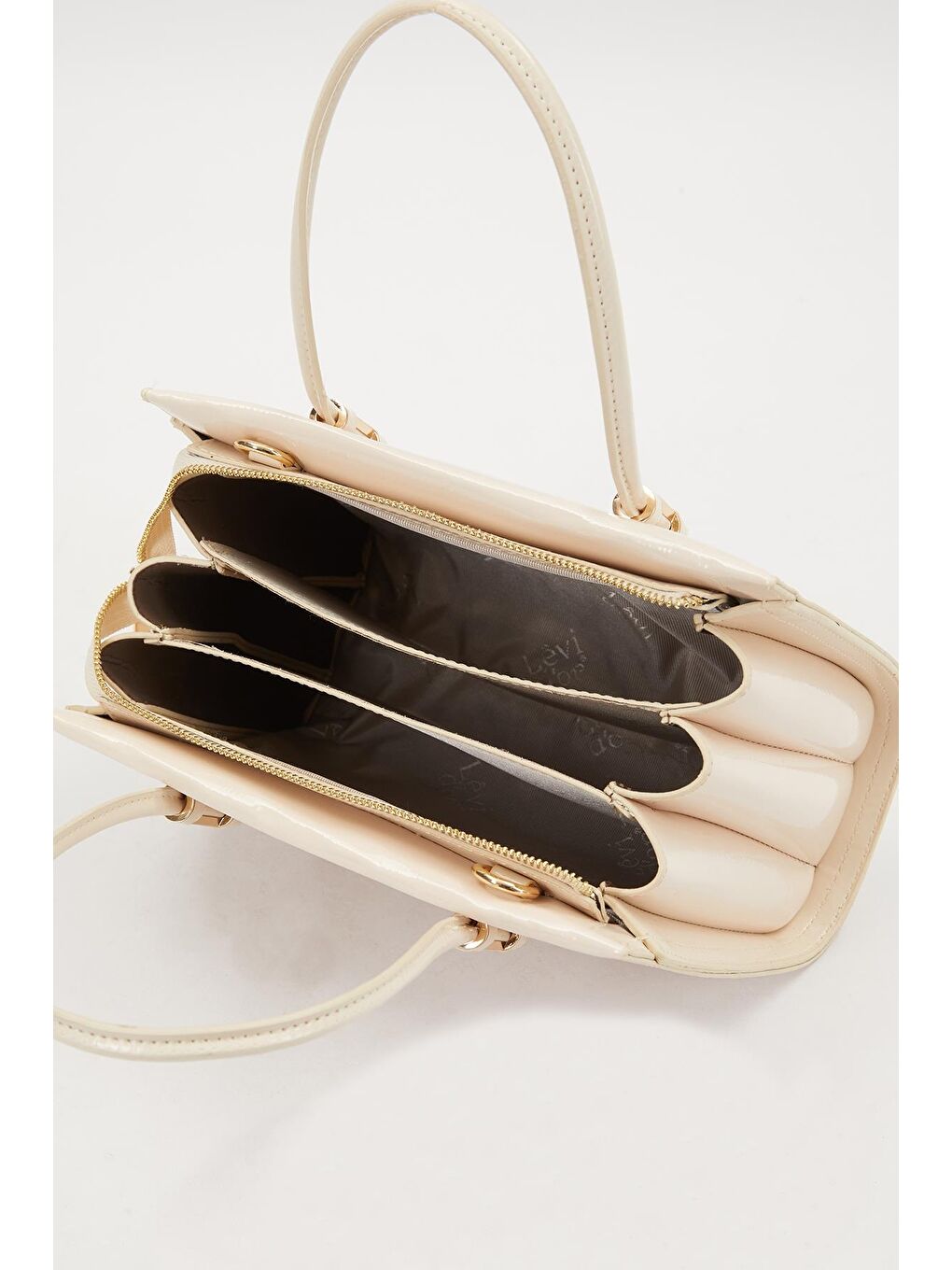 Kahverengi Krem Rugan Kadın El ve Omuz Çantası 930156-3