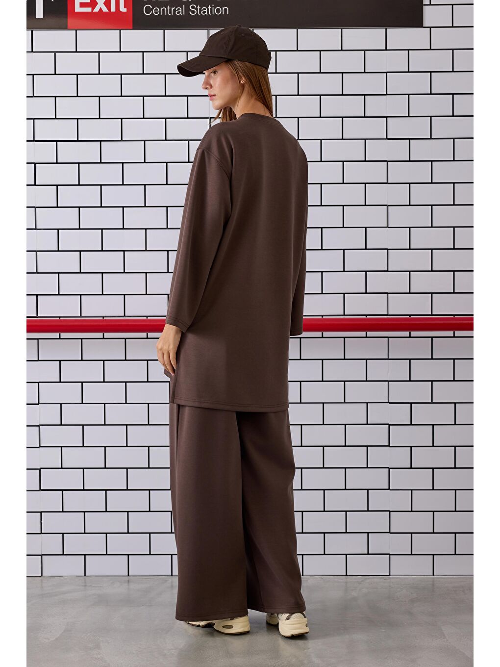 Kahverengi Modal Basic Uzun Sweat Acı Kahve-3