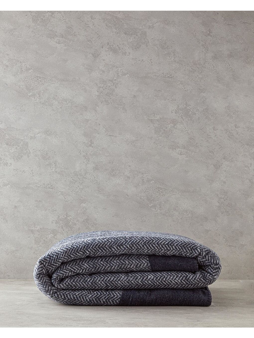Modern Chevron Pamuk Akrilik Çift Kişilik Battaniye 200x220 cm Koyu Gri-5