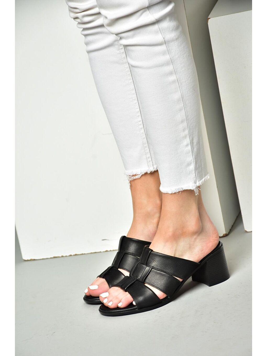 P5554520 Siyah Kadın Terlik-2