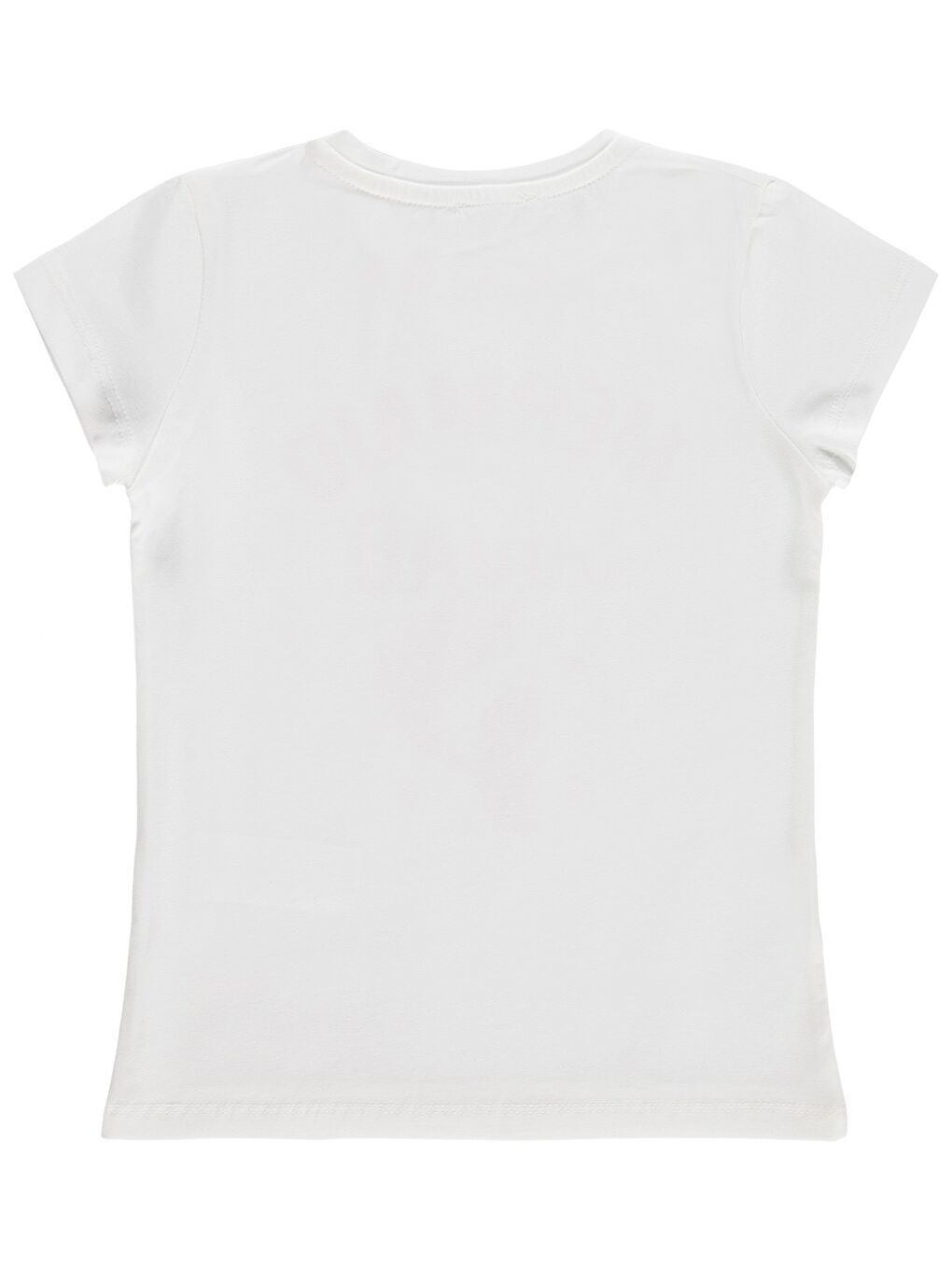 Girls Mermaid Baskılı 6-9 Yaş Tişört - Kırık Beyaz-1