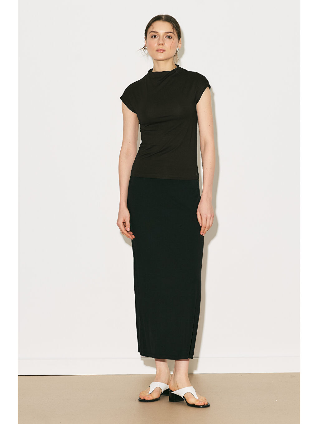 Easy Kolsuz Bluz Kahverengi-2