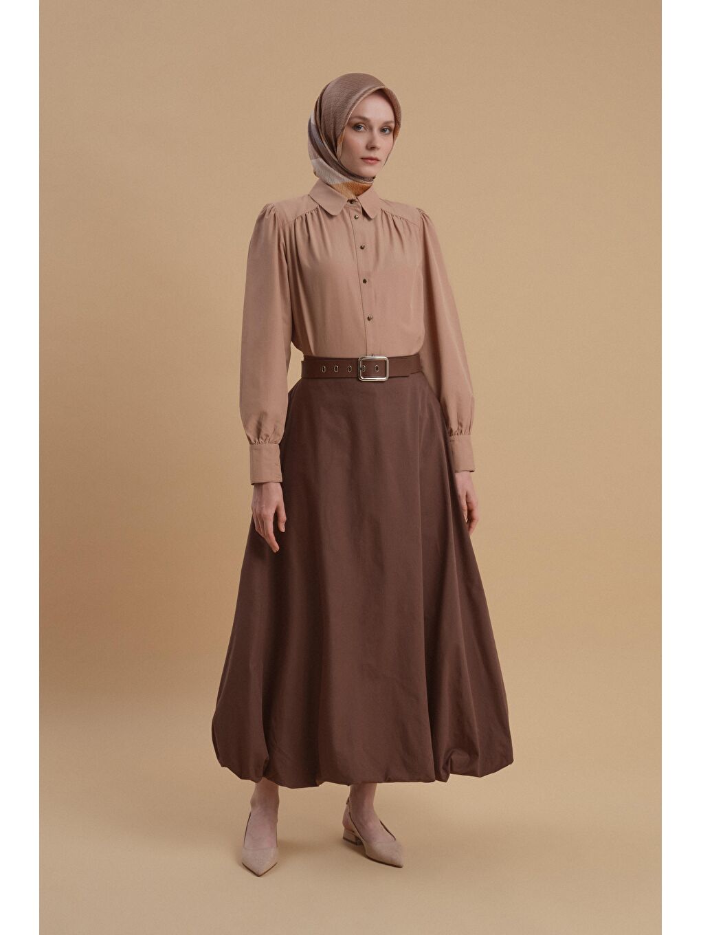 Balon Etek 24Y1641 Kahverengi