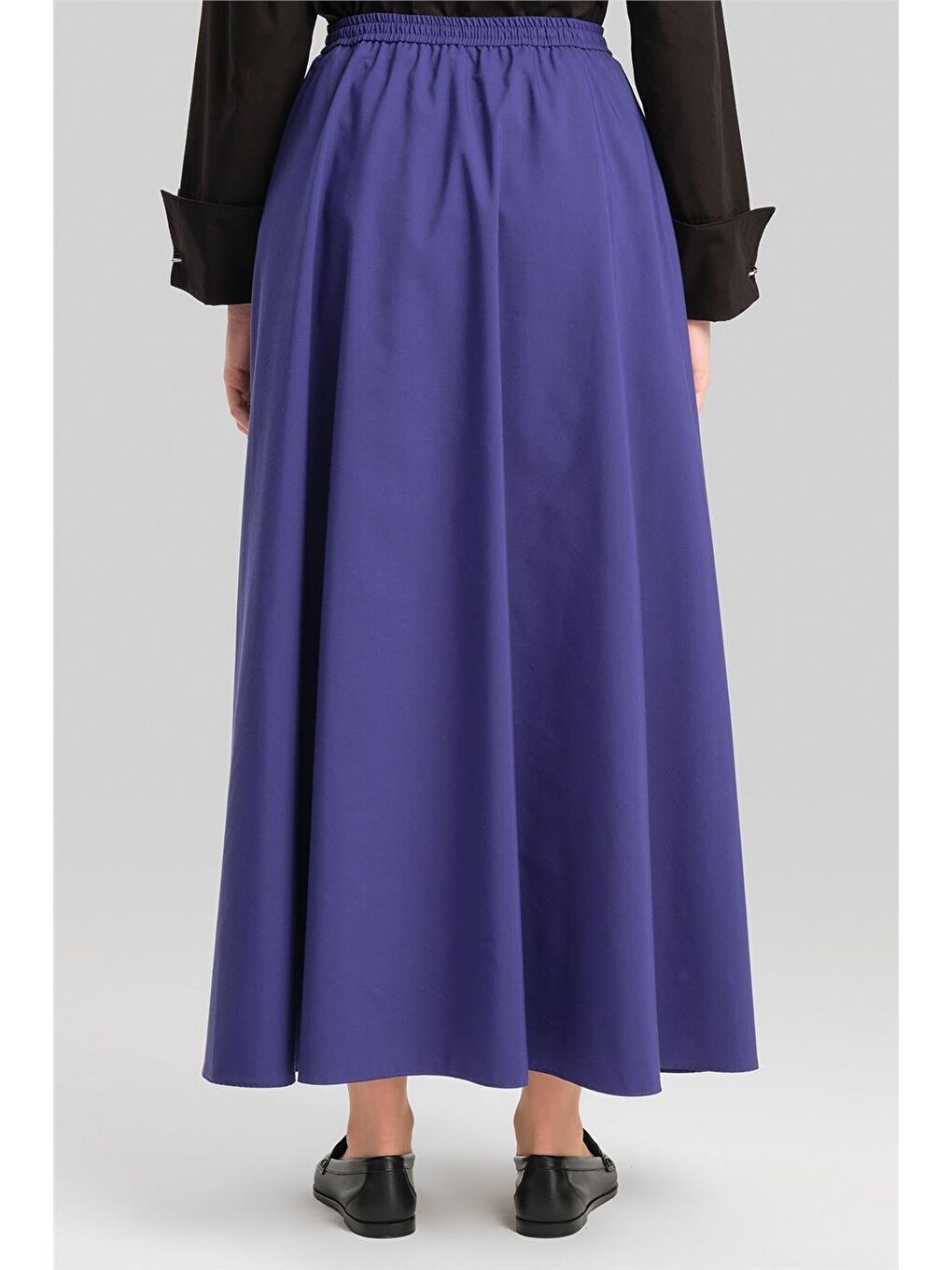 Lacivert Stoperli Pamuk Etek 24Y1630 Morcivert-5