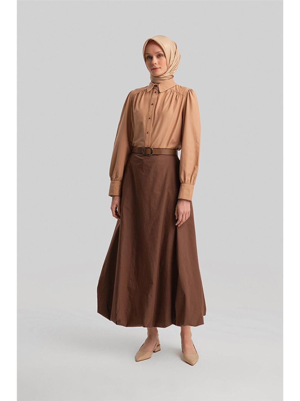 Balon Etek 24Y1641 Kahverengi-1